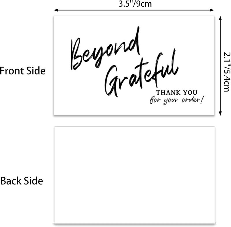 SCORYULE 300PCS Thank You For Supporting My Business Cards, 6 Styles-2" x 3.5" Small Customer Appreciation Card for Shop, Online Retailers, Business Supplies and Local Stores - Image 3